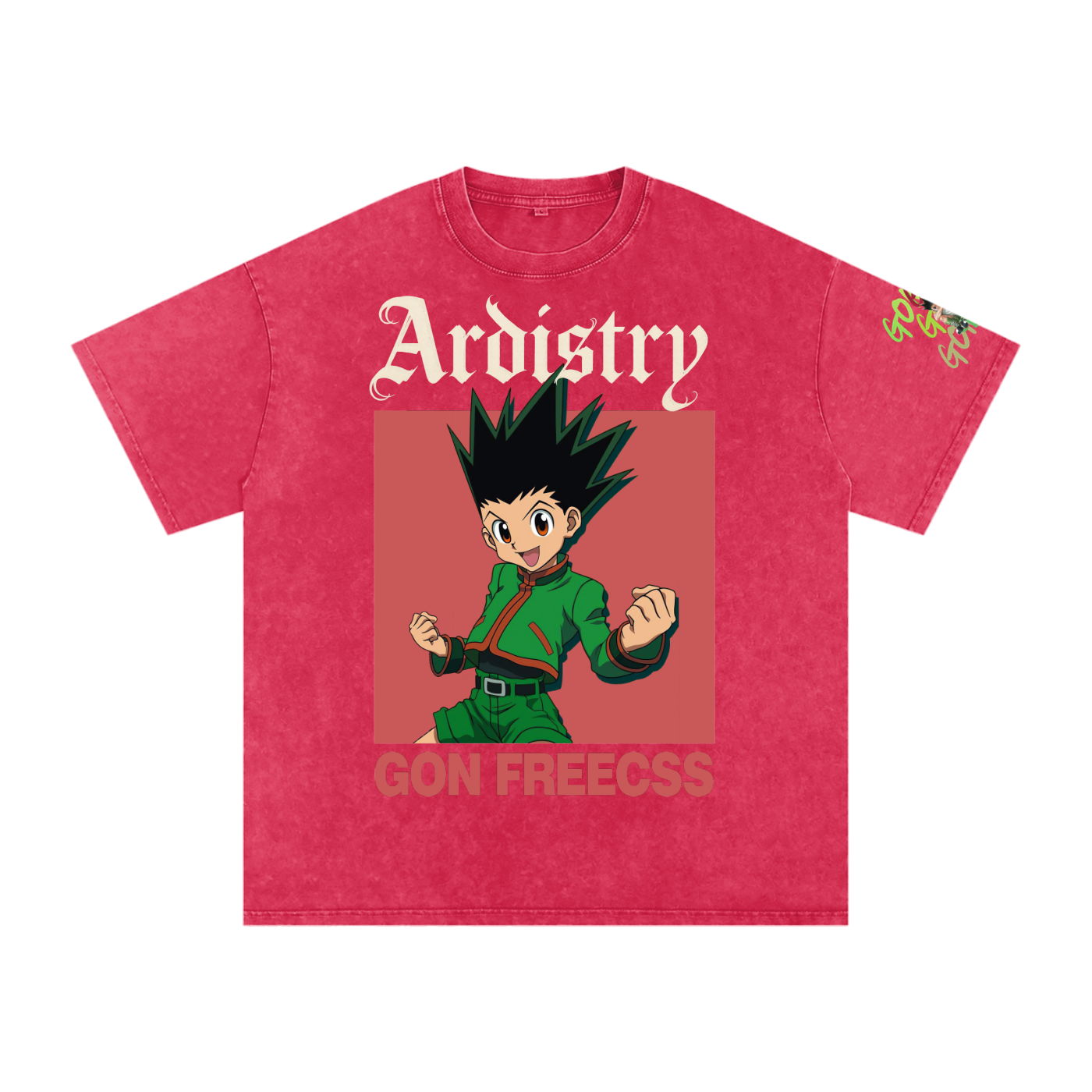 HxH Gon Freecss Snow Washed Oversized Cotton T-Shirt