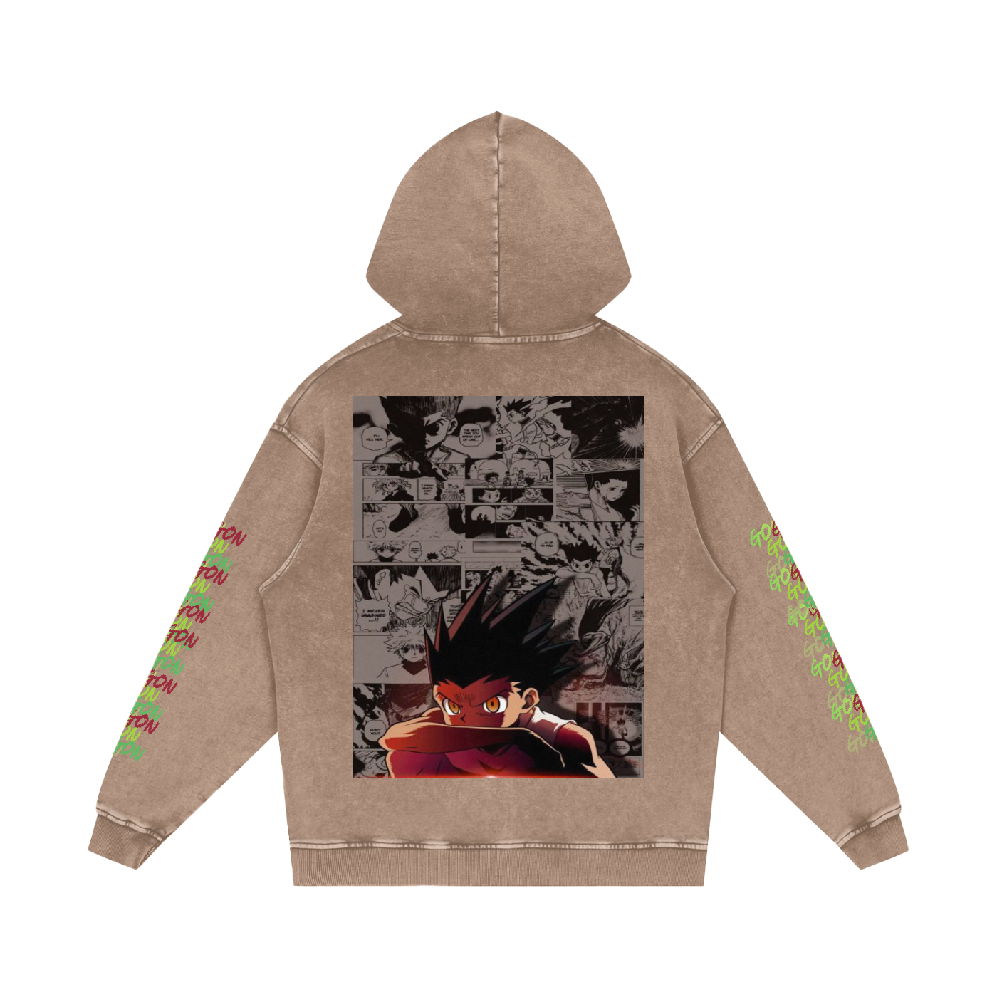 Snow Washed Gon Gon HxH Loose Cotton Hoodie