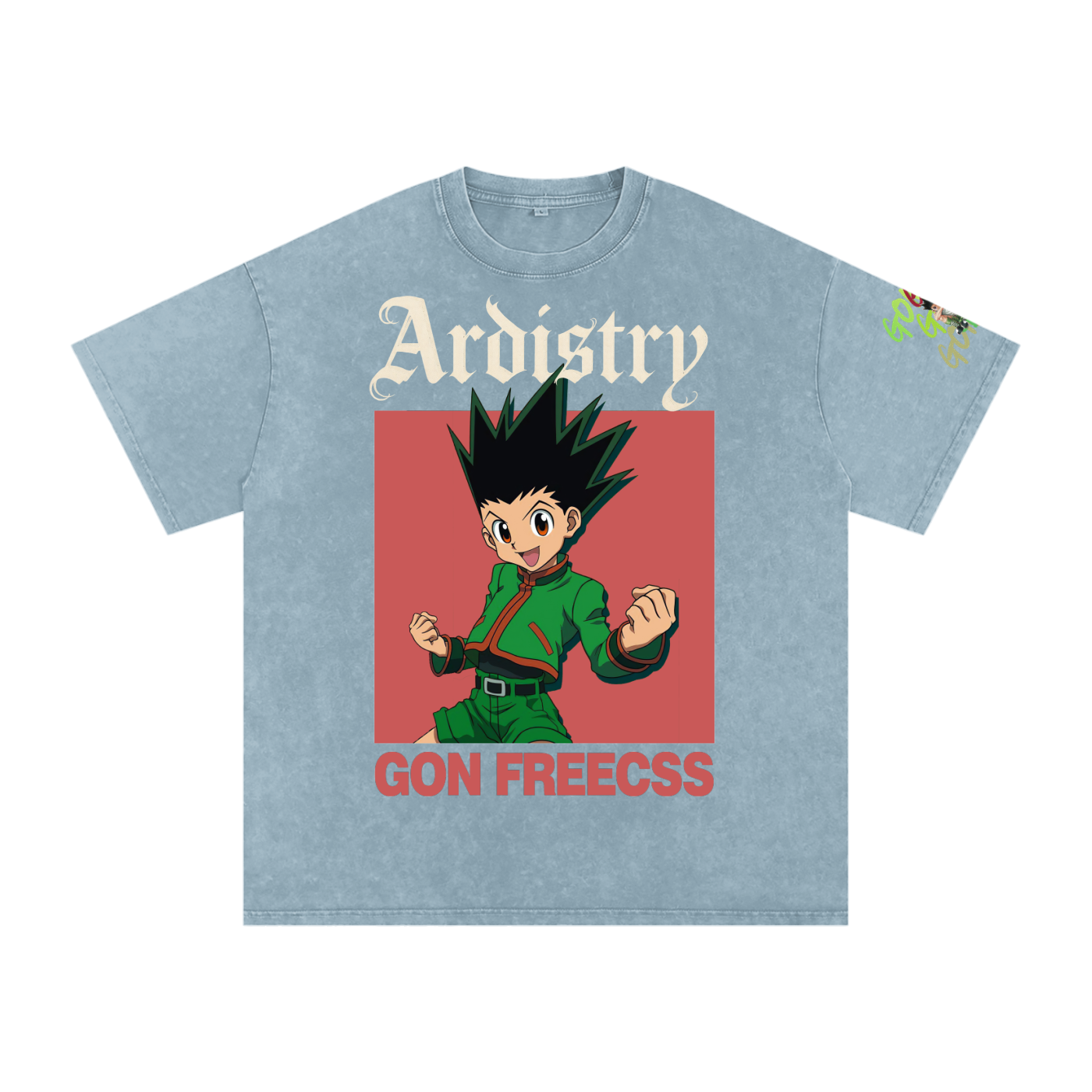 HxH Gon Freecss Snow Washed Oversized Cotton T-Shirt