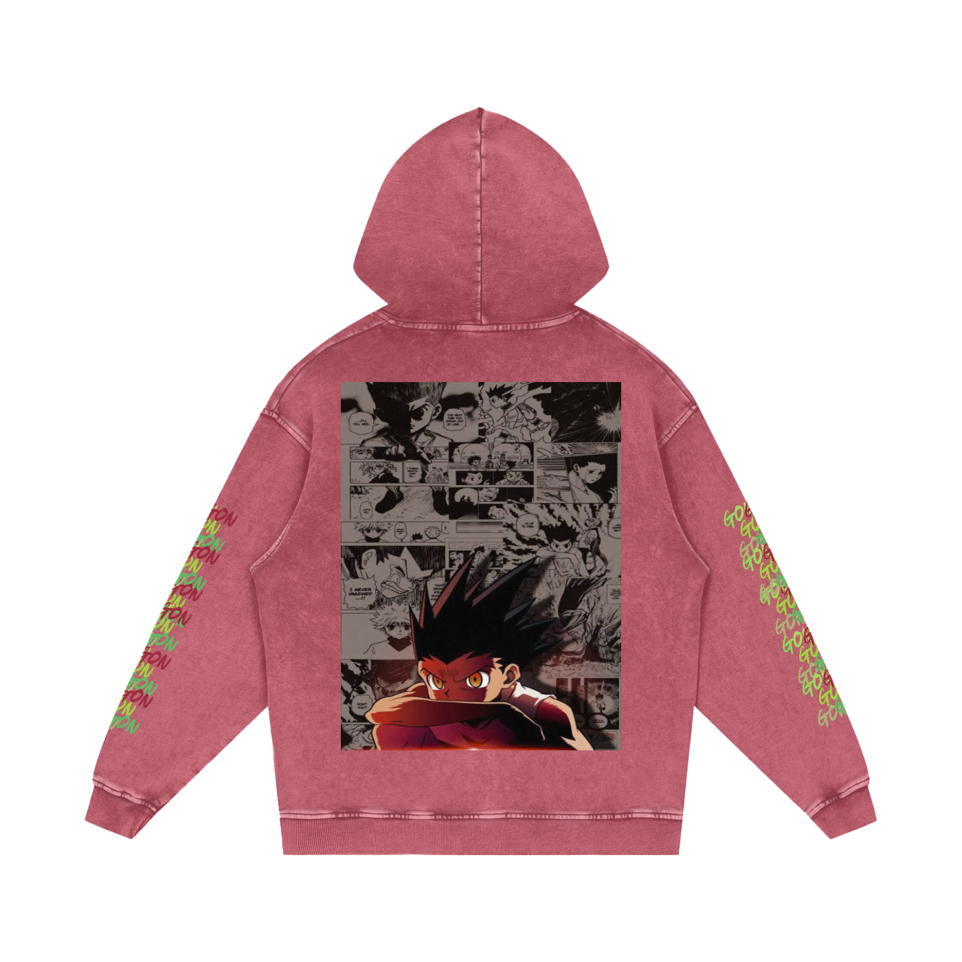 Snow Washed Gon Gon HxH Loose Cotton Hoodie