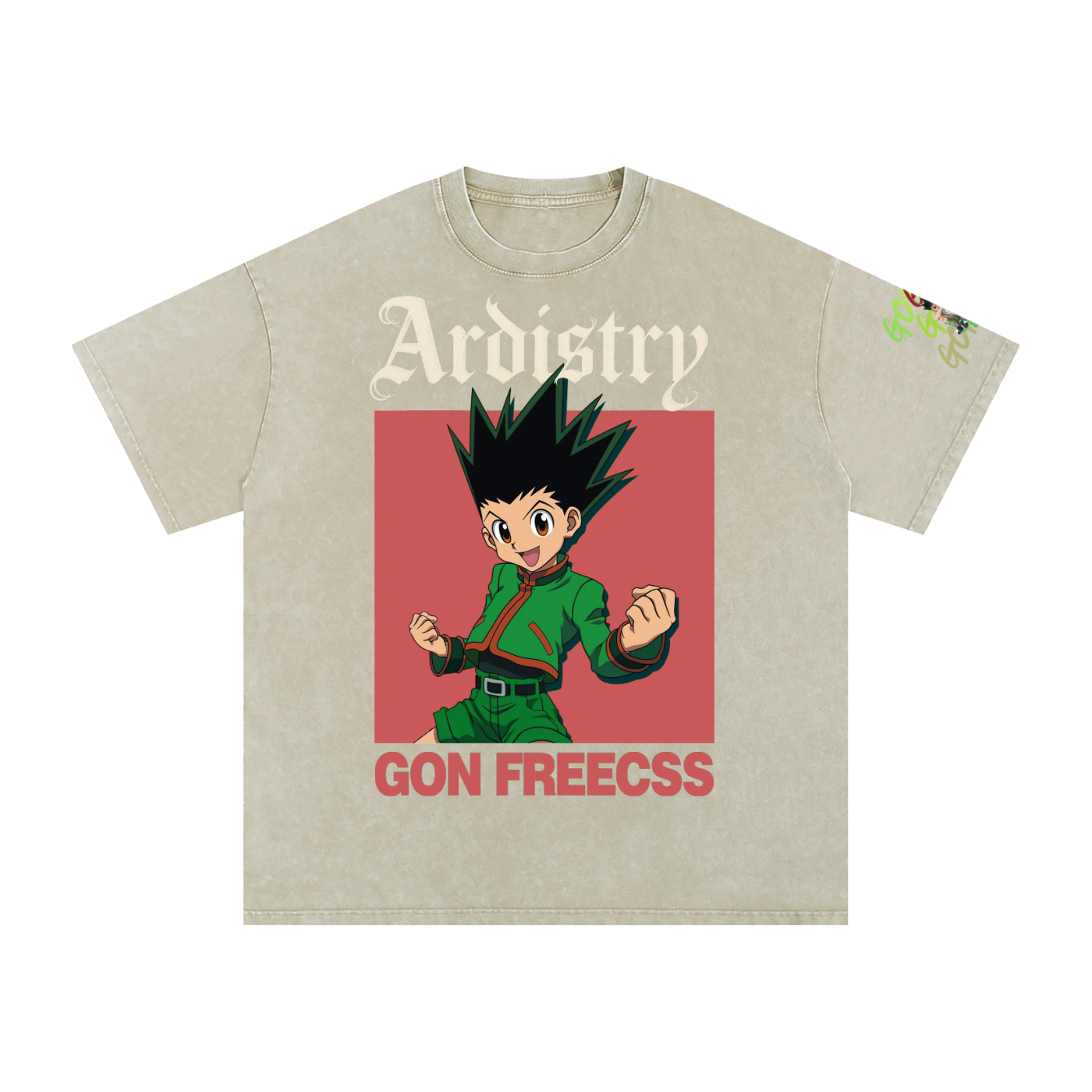 HxH Gon Freecss Snow Washed Oversized Cotton T-Shirt