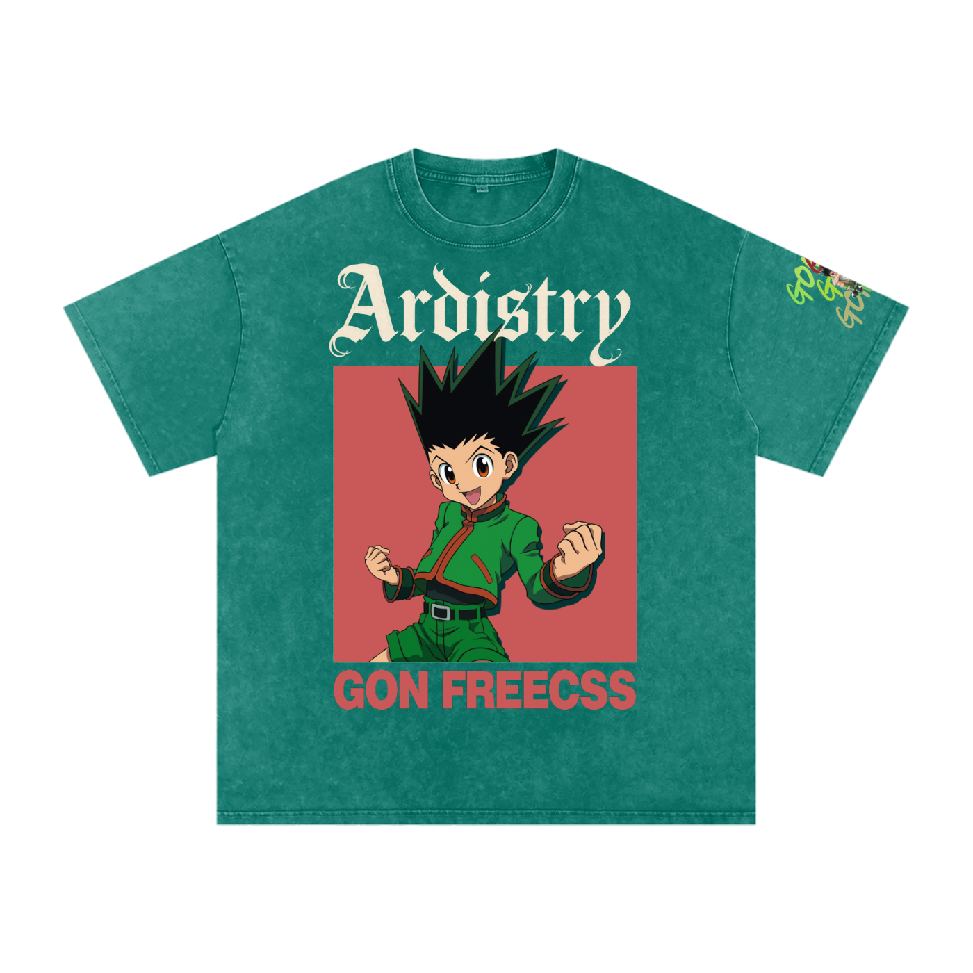 HxH Gon Freecss Snow Washed Oversized Cotton T-Shirt