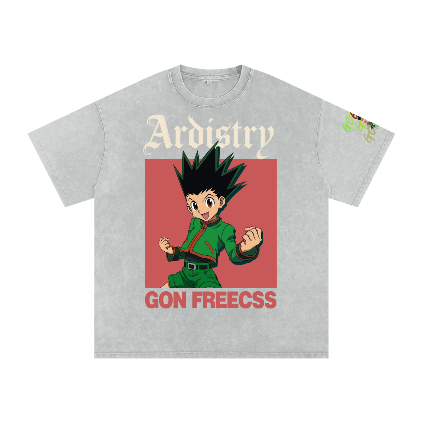 HxH Gon Freecss Snow Washed Oversized Cotton T-Shirt