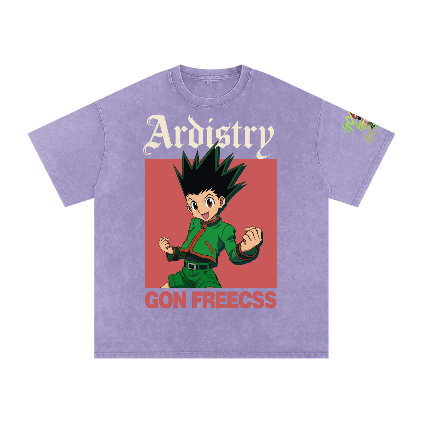 HxH Gon Freecss Snow Washed Oversized Cotton T-Shirt