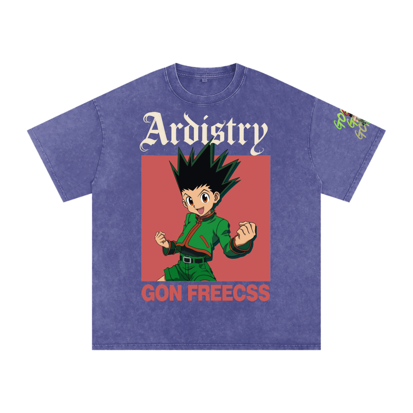 HxH Gon Freecss Snow Washed Oversized Cotton T-Shirt