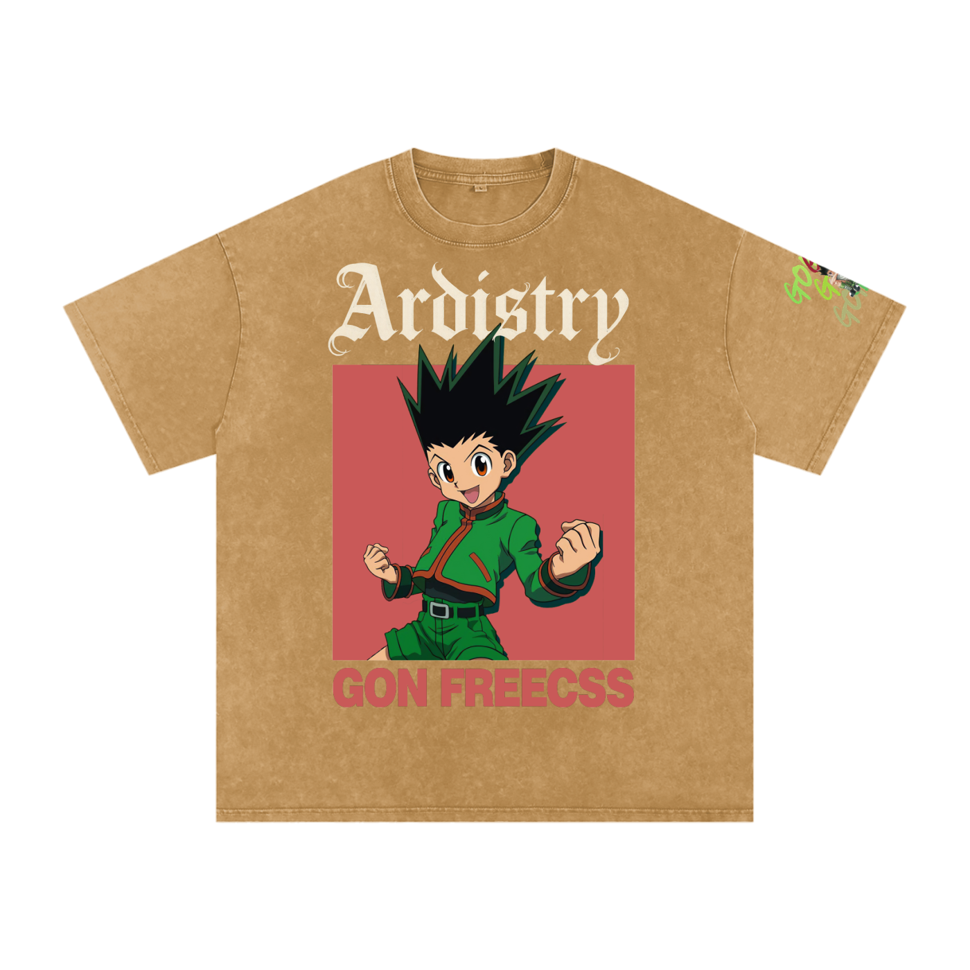 HxH Gon Freecss Snow Washed Oversized Cotton T-Shirt