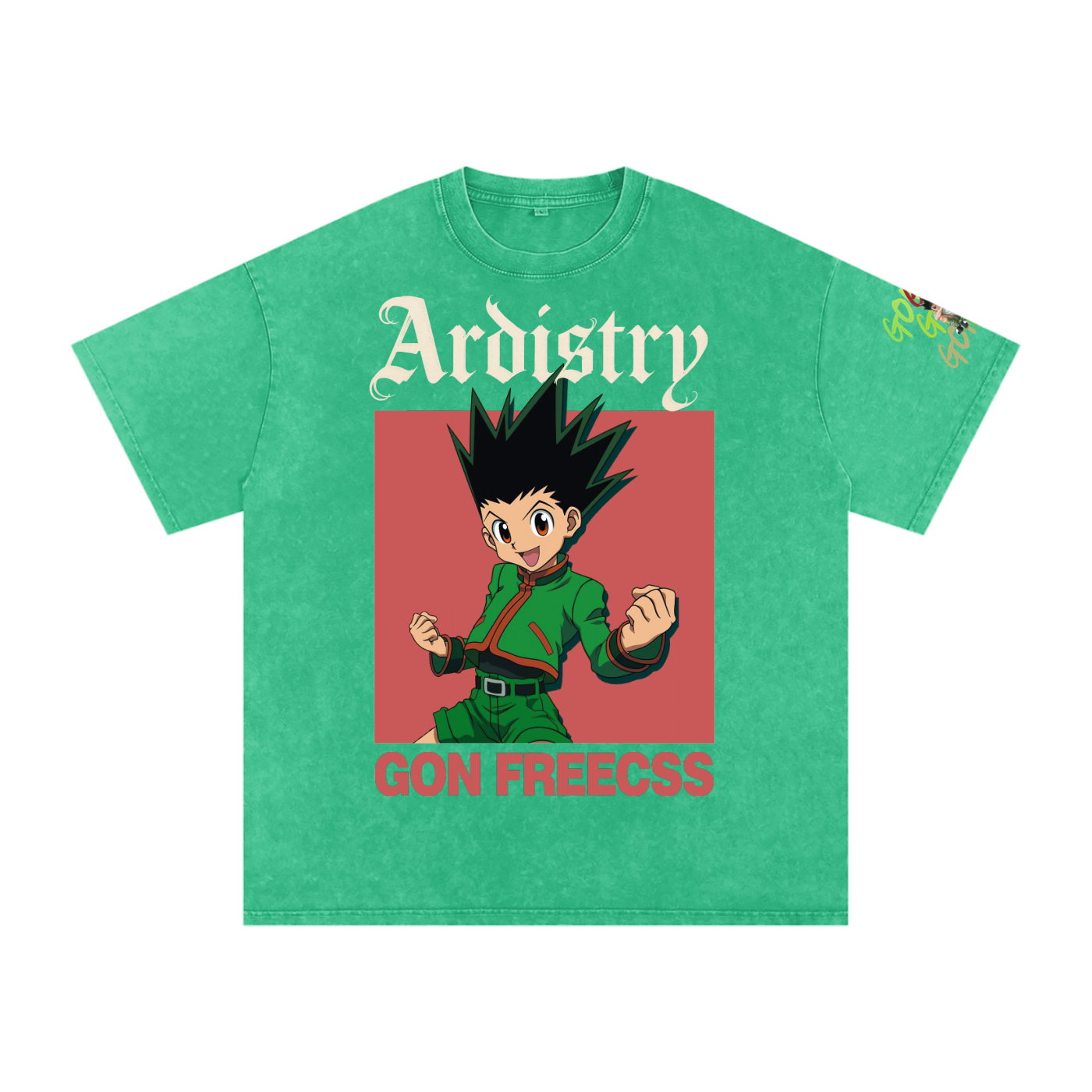 HxH Gon Freecss Snow Washed Oversized Cotton T-Shirt