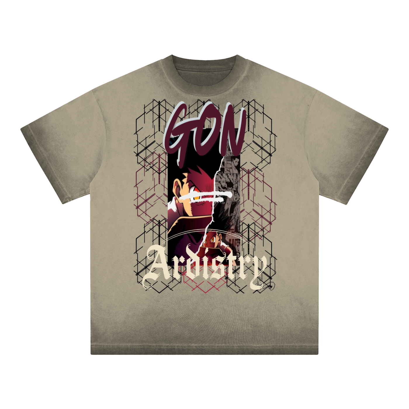 Reverse Gon HxH Dyed Loose Cotton T-Shirt