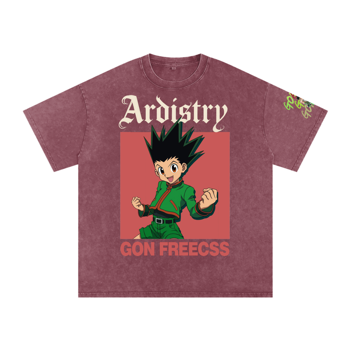 HxH Gon Freecss Snow Washed Oversized Cotton T-Shirt