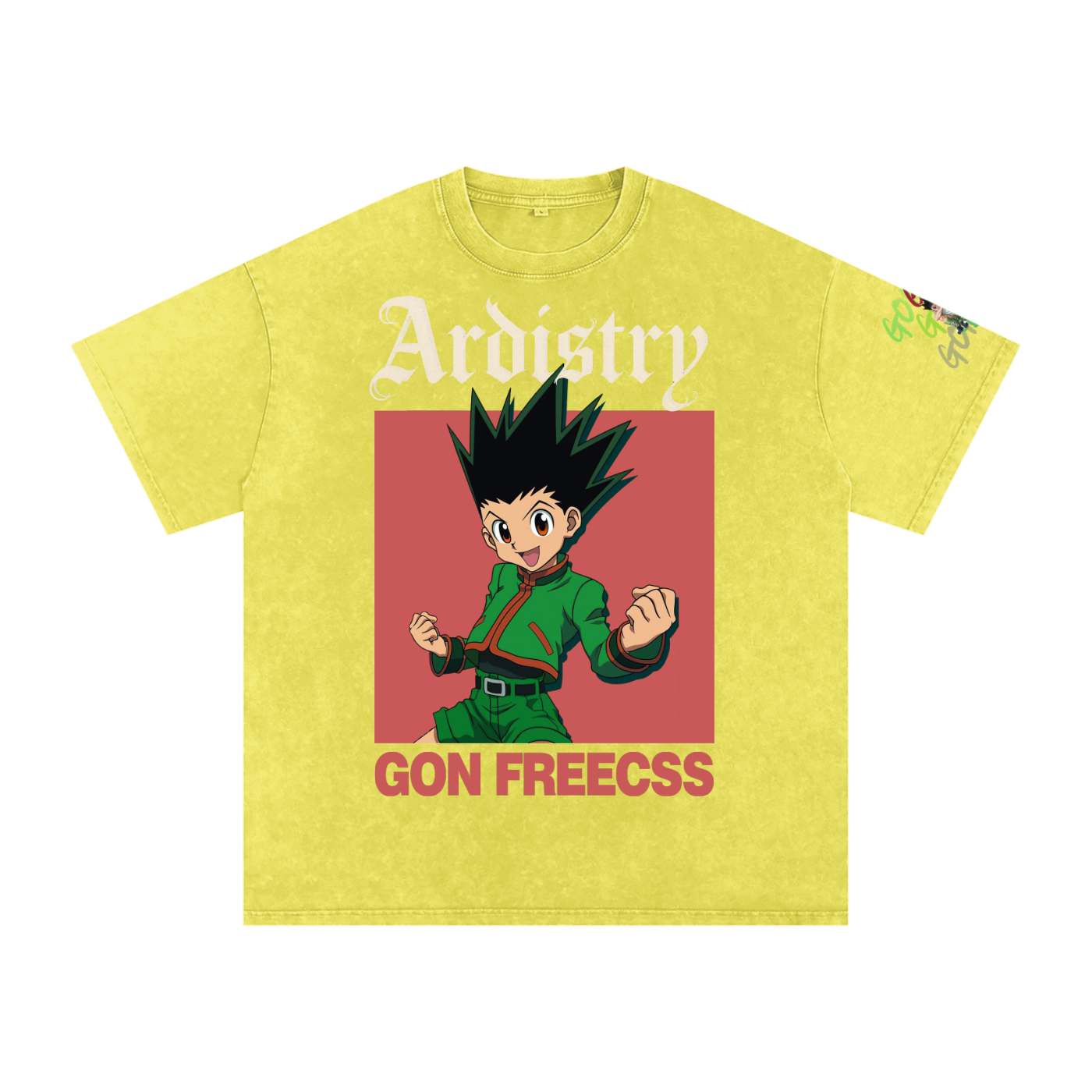 HxH Gon Freecss Snow Washed Oversized Cotton T-Shirt