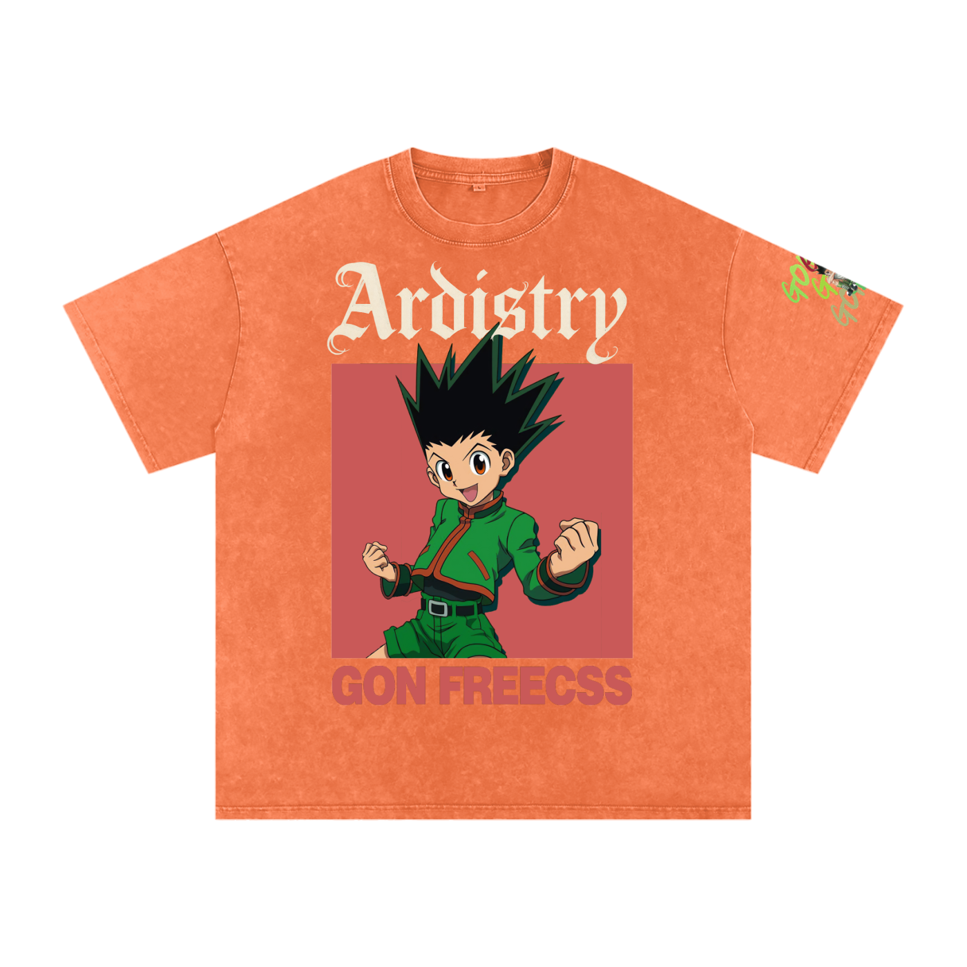 HxH Gon Freecss Snow Washed Oversized Cotton T-Shirt