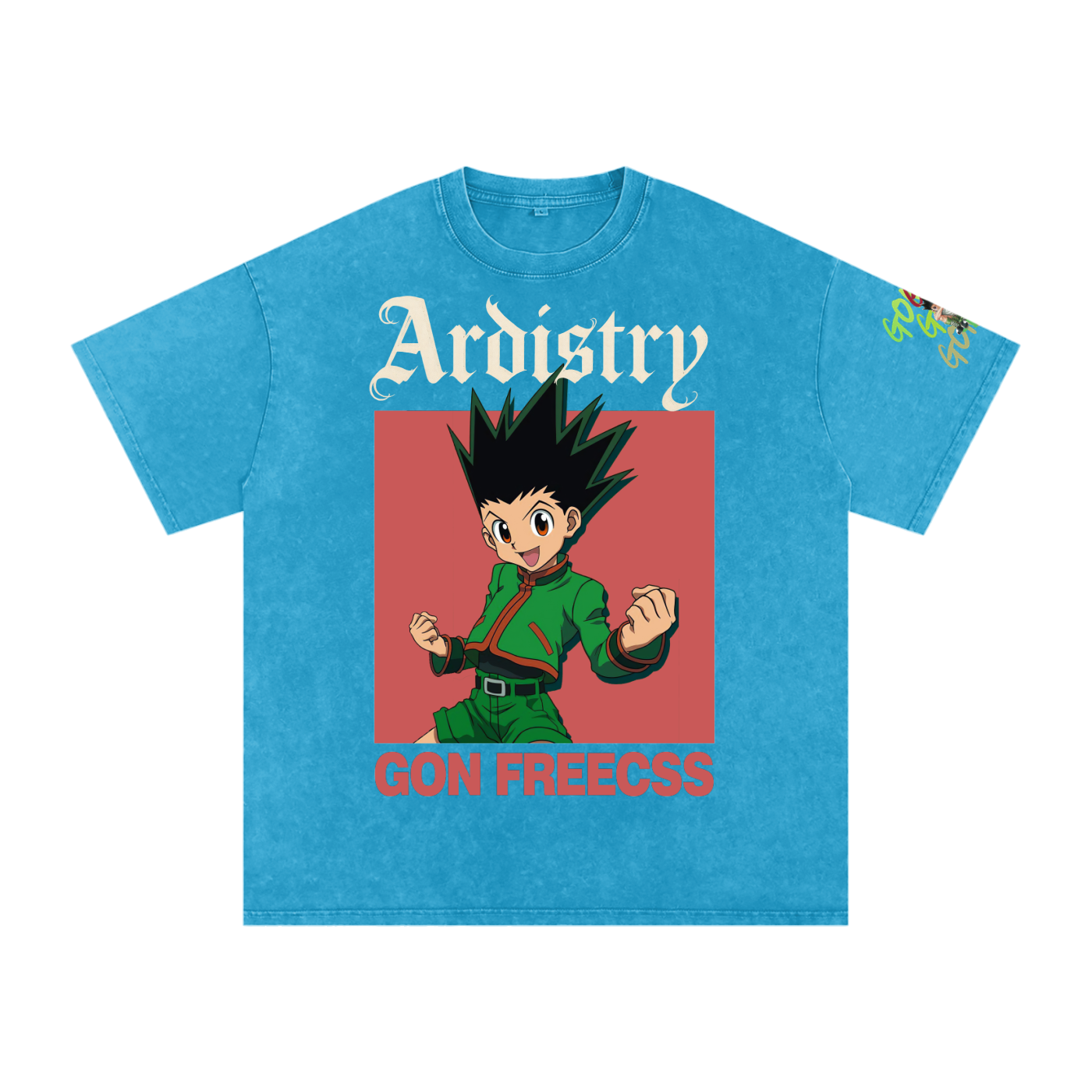 HxH Gon Freecss Snow Washed Oversized Cotton T-Shirt