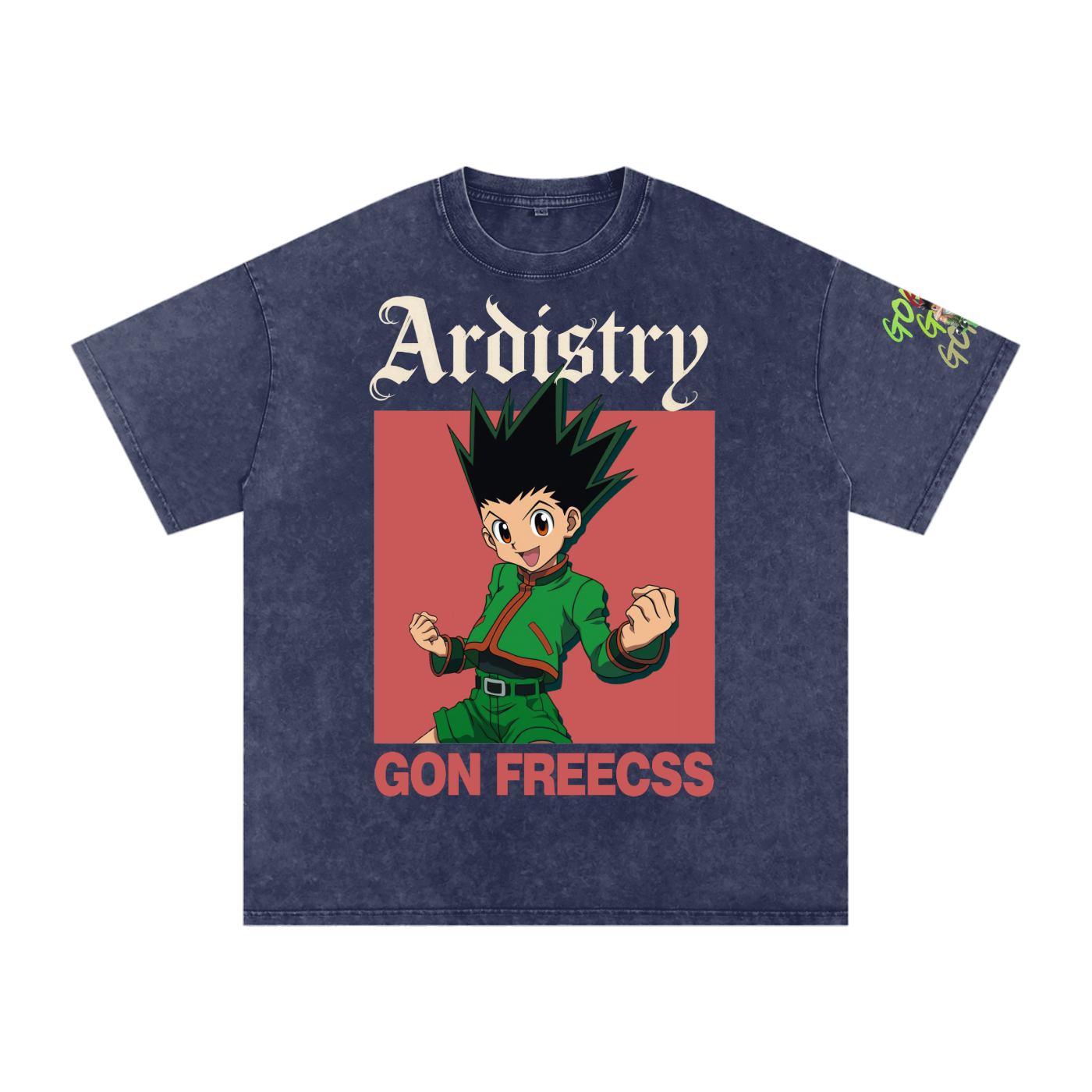 HxH Gon Freecss Snow Washed Oversized Cotton T-Shirt