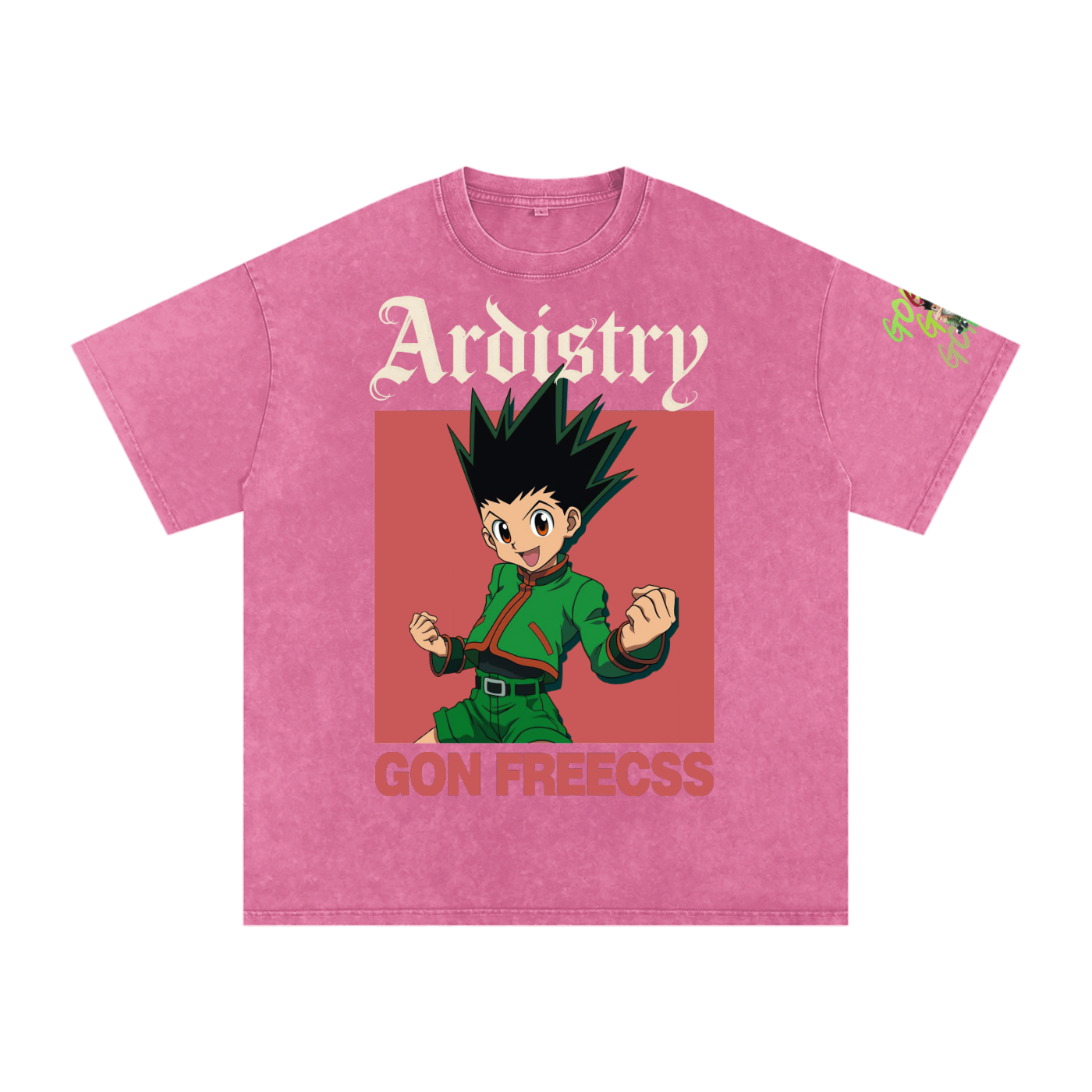 HxH Gon Freecss Snow Washed Oversized Cotton T-Shirt