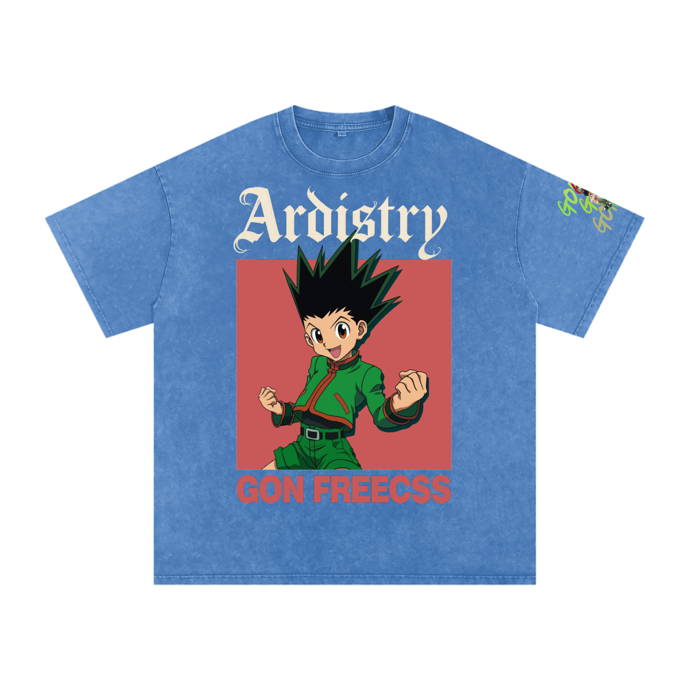 HxH Gon Freecss Snow Washed Oversized Cotton T-Shirt