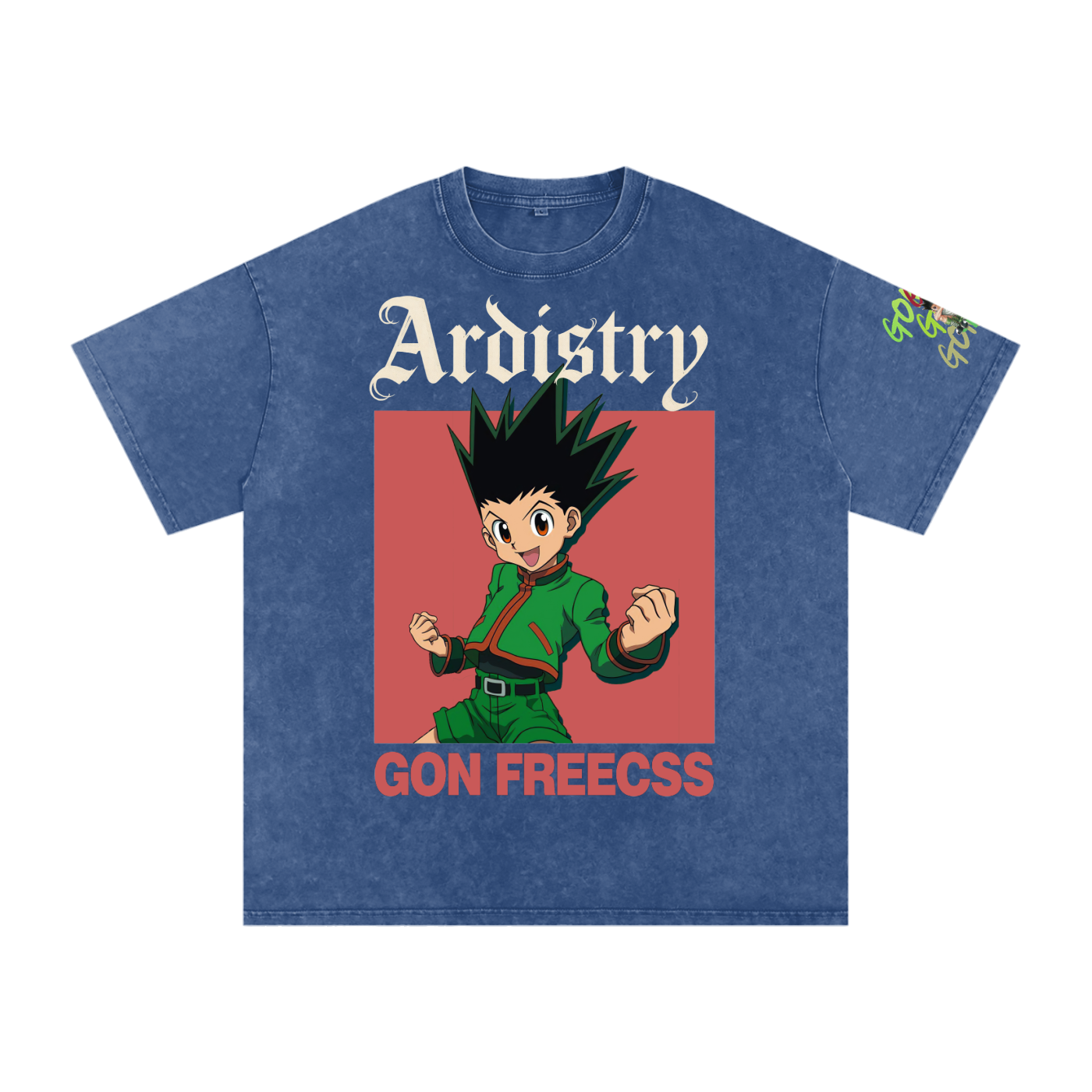 HxH Gon Freecss Snow Washed Oversized Cotton T-Shirt