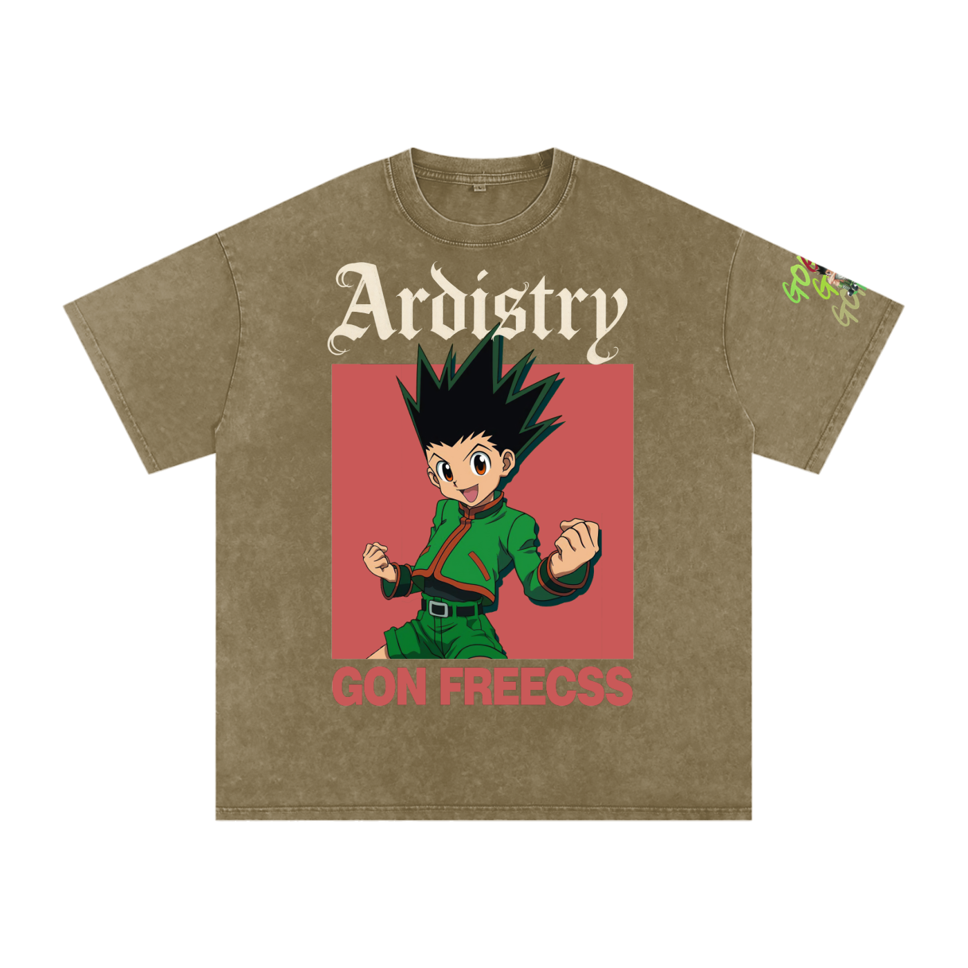 HxH Gon Freecss Snow Washed Oversized Cotton T-Shirt