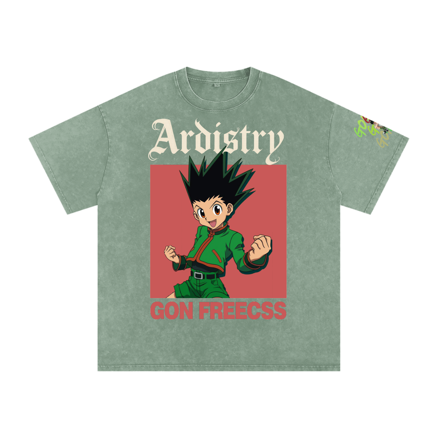 HxH Gon Freecss Snow Washed Oversized Cotton T-Shirt