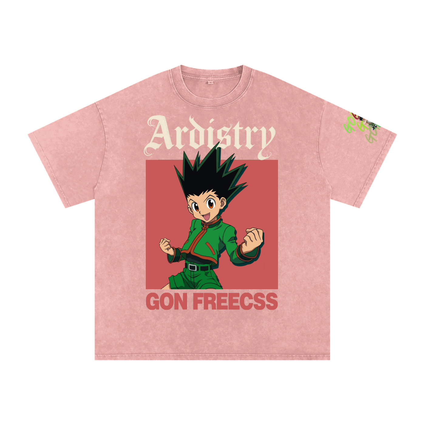 HxH Gon Freecss Snow Washed Oversized Cotton T-Shirt