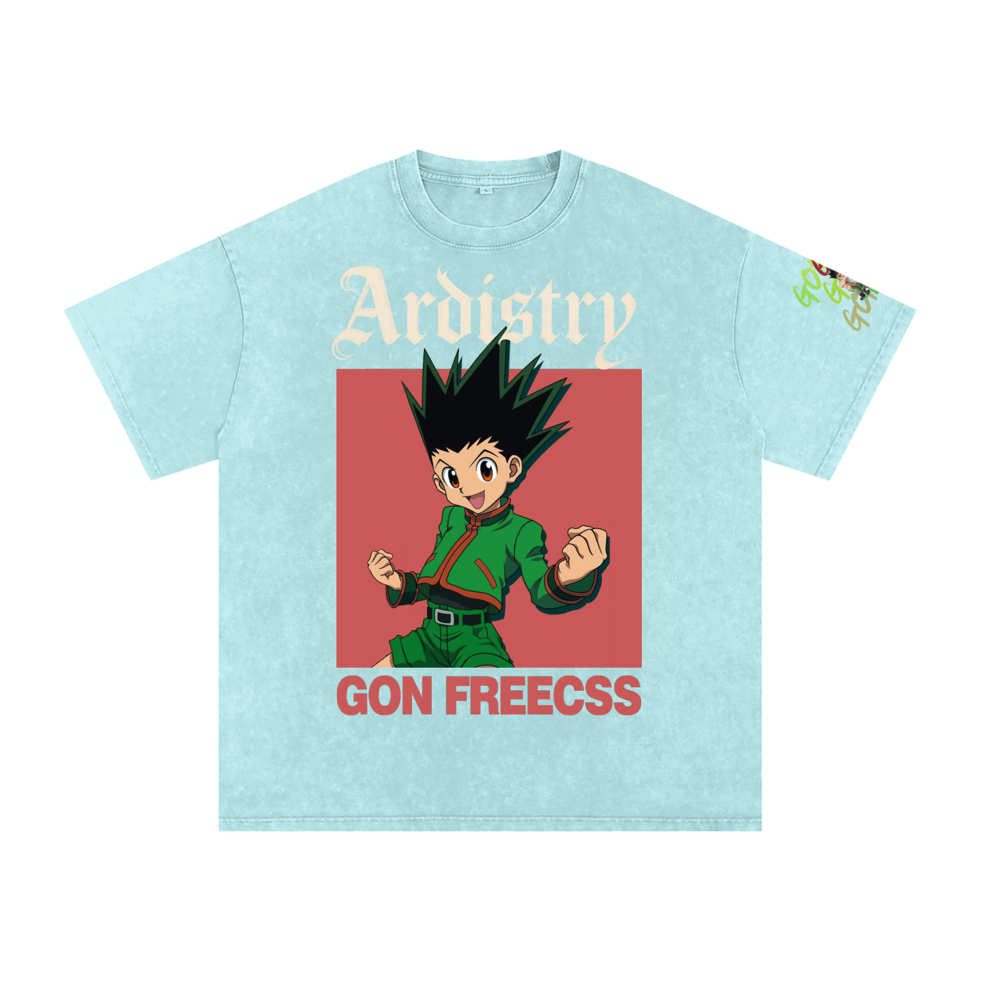HxH Gon Freecss Snow Washed Oversized Cotton T-Shirt